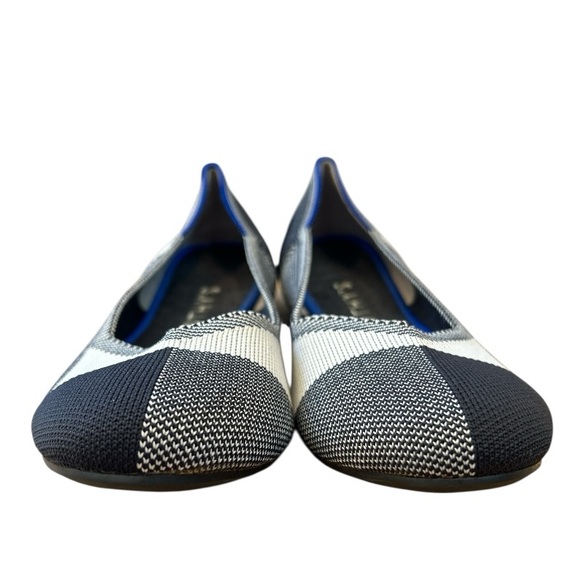 Rothy's Black and White The Ballet Flat Round Captoe, Size 9 - Picture 5 of 12